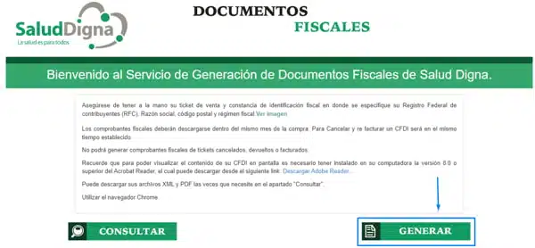 Proceso de Facturación Electrónica en Salud Digna paso 2